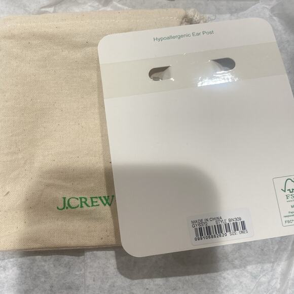 J Crew shiny matte silver Lightweight sculpted hoop earrings - Picture 8 of 9